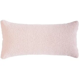 Beliani Sessel OTSBY Bouclé 60 x 76 x 55 cm Pastellrosa mit Kissen