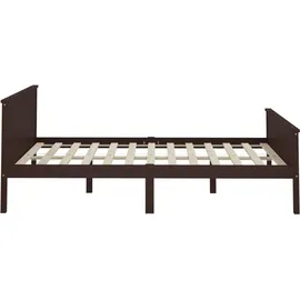 vidaXL Massivholzbett 120 x 200 cm Braun