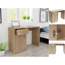 vidaXL Schreibtisch mit Schublade und Schrank Eiche 100x40x73 cm