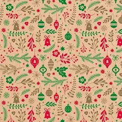 Clairefontaine Geschenkpapierrolle Kraft 70g 50x0,70m, Weihnachtsdekorationen - Mehrfarbig 211725C