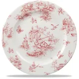 Churchill Vintage Prints Cranberry Toile Flache Teller 21 cm 6er Set