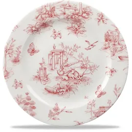 Churchill Vintage Prints Cranberry Toile Flache Teller 21 cm 6er Set