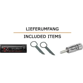JUST SOUND best choice for caraudio Autoradio Einbaupaket Pioneer MVH-S320BT passend für Mercedes SLK R170 | Bluetooth USB
