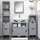 SoBuy Waschbeckenunterschrank, mit 2 Türen Grau 60x30x60cm Modern