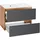 WELLTIME Waschbeckenunterschrank WELLTIME "Lucca", grau (eichefarben, eichefarben, grau), B:60cm H:56cm T:47cm, Schränke, Waschbeckenunterschrank, Badmöbel, Waschtisch inkl. Waschbecken, Breite 60 cm