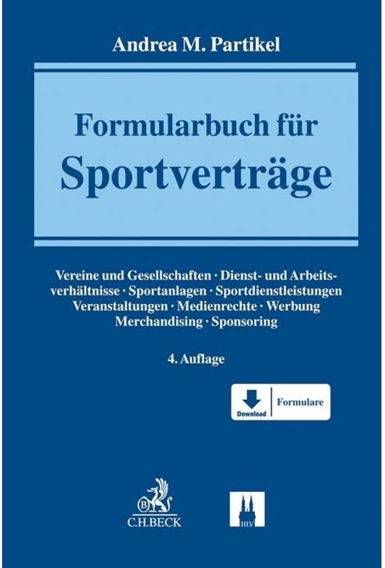 Formularbuch Für Sportverträge - Andrea M. Partikel, Leinen