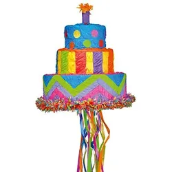 amscan® Piñata mehrfarbig Geburtstagstorte