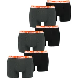 HEAD Herren Boxershort Basic Boxer 4er 6er 8er Multipack in S Grau / Rot 011