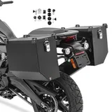 OEM Aluminium-Seitentaschen 2x41l für Motorrad Schwarz