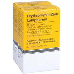 ERYTHROMYCIN-Zink kohlpharma Lösung z.Anw.a.d.Haut 2X30 ml
