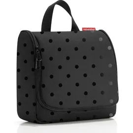 Reisenthel toiletbag Glossy dot Black - praktischer Kulturbeutel mit Haken, wasserabweisendes Material