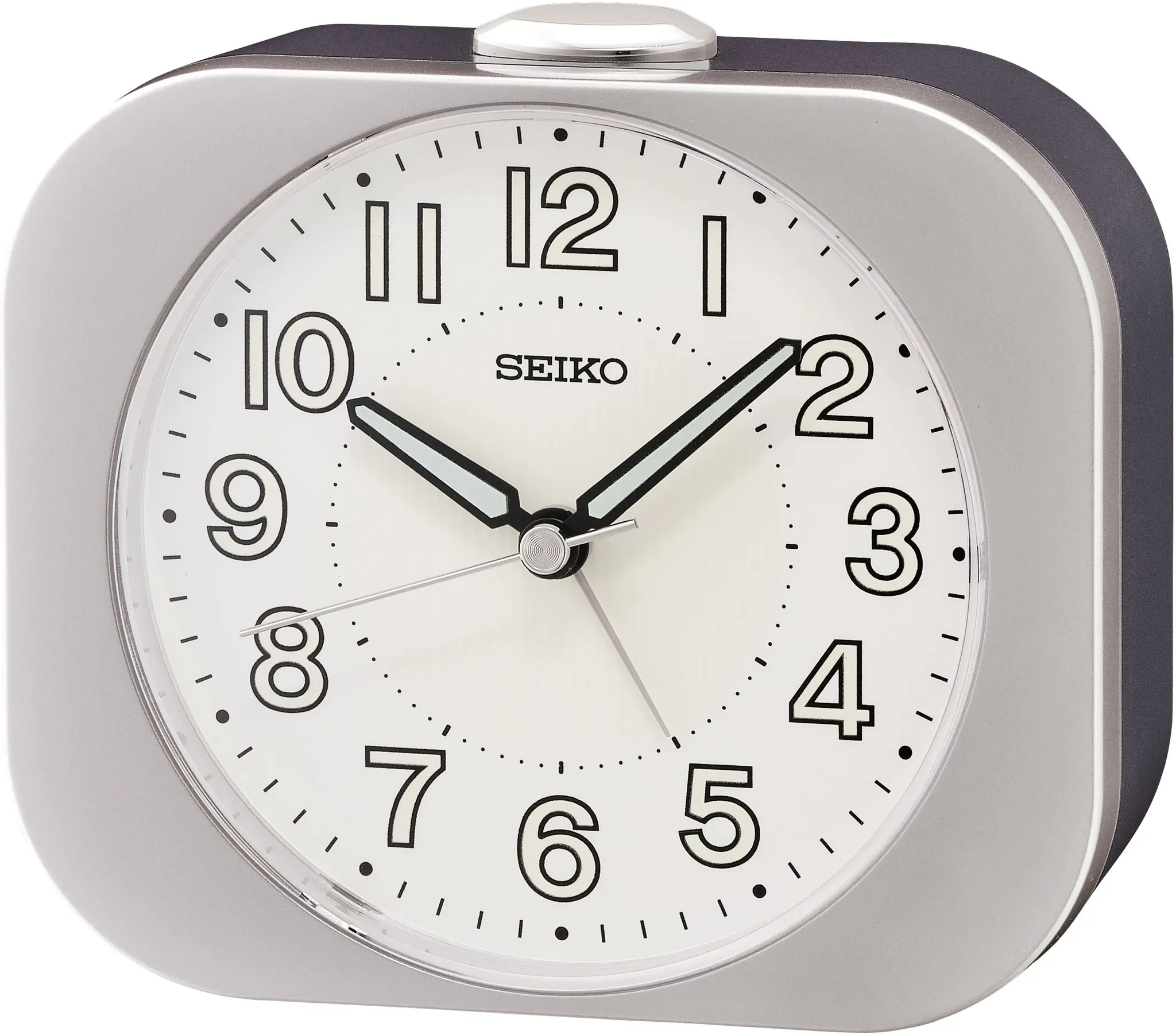 Quarzwecker SEIKO, silber (silberfarben), Wecker, Wecker, Leuchtzeiger, Schlummerfunktion, Schlafzimmer, Geschenkidee