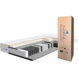 TULENA NOX Taschenfederkern Matratze 120x200 Federkernmatratze H2 + H3 Comfort Plus 23cm hoch Probeschlafen Rollmatratze Wendematratze