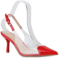 VAN HILL Slingpumps in Rot Lack