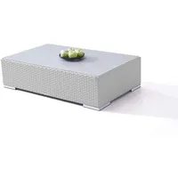 talfa Polyrattan Loungetisch in Grau satiniert Cube Tisch 125 cm