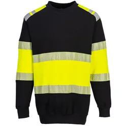 Warnschutz Sweatshirt Flammhemmend FR716" PW3 - Portwest Gelb/Schwarz XL"