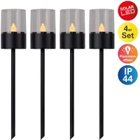 OTTO home Gartenfackel Metall H: 37,0 cm 4er Set schwarz