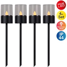OTTO home Gartenfackel Metall H: 37,0 cm 4er Set schwarz