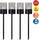 OTTO home Gartenfackel Metall H: 37,0 cm 4er Set schwarz