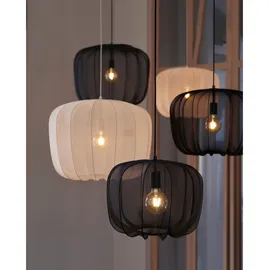 Light & Living Hängeleuchte Plumeria, Schwarz, Textil, 45 cm, Lampen & Leuchten, Innenbeleuchtung, Leuchten nach Räumen, Esstischlampen