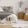 Relaxdays Fellhocker Polyester 42 x 33 x 38 cm Grau/Braun