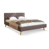 Fdm Polsterbett Braun, Holz, Birke, Rechteckig, 140x200 cm, Schlafzimmer, Betten, Polsterbetten