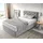 DeLife Boxspringbett Dream-Great 120x200 cm Mikrofaser Grau mit TFK Matratze und Visco Topper - Grau