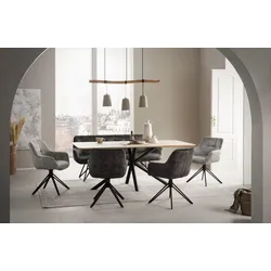Esstisch HOME AFFAIRE, beige (natur, schwarz, natur), B:220cm H:77cm, Tische