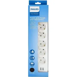 Philips Steckdosenleiste 1,5 m Weiß 5 St.