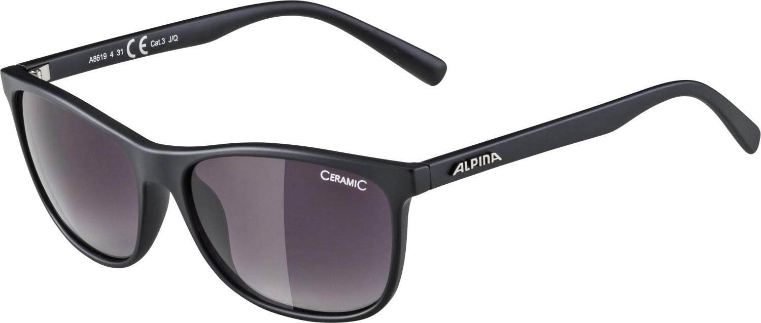 ALPINA JAIDA - Verspiegelte und Bruchsichere Sonnenbrille Mit 100% UV-Schutz Für Erwachsene, black matt, One Size