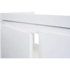 Mendler Waschbeckenunterschrank 2 Türen 59 x 48 x 45,5 cm Weiß