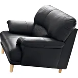 TRENDMANUFAKTUR Sessel Cecilia 112 x 87 x 90 cm Schwarz mit bequemen Armlehnen