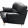 TRENDMANUFAKTUR Sessel Cecilia 112 x 87 x 90 cm Schwarz mit bequemen Armlehnen