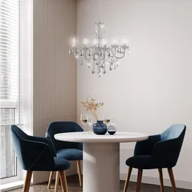 GLOBO Kronleuchter 5-flg. LED 44 cm silber