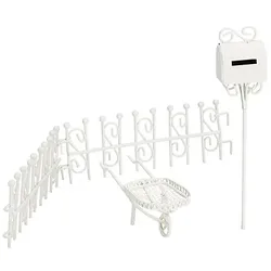Miniatur-Set "Garten" aus Metall, 4-teilig