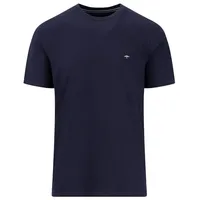 Fynch Hatton Basic Premium Cotton Kurzarm-t-shirt - Navy -
