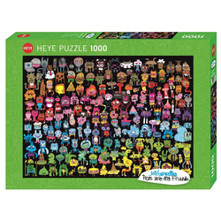HEYE Puzzle Jon Burgerman Doodle Rainbow 1000 Teile Puzzle, 1000 Puzzleteile braun