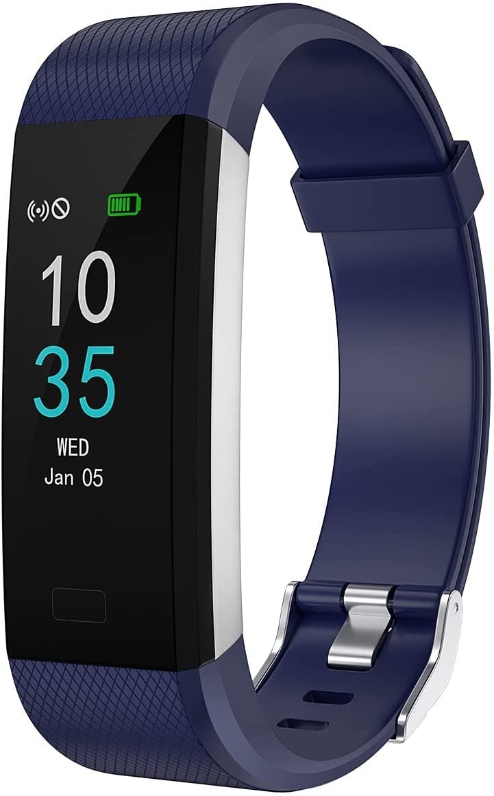 LEBEXY Fitness Armband Wasserdicht IP68 | Fitness Tracker Uhr | Smartwatch Schrittzähler Aktivitätstracker | Kalorienzähler Sportuhr eingebautes GPS, S2-Version, Blau