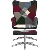 vidaXL Relaxsessel mit Hocker Patchwork Stoff Modell 8