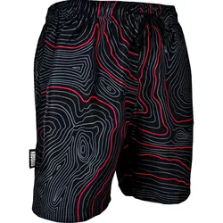 GUGGEN MOUNTAIN 2335 Herren Badehose Streifen lässige Boardshorts Linien Muster L