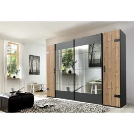 WIMEX Schwebetürenschrank Stockholm 225 x 210 x 65 cm Grau