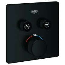 Grohe Grohtherm Smartcontrol Duschthermostat eckig für 2 Verbraucher matt black 291242430