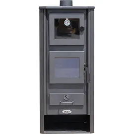 Blist Kaminofen mit Backfach Rot 12,1 kW