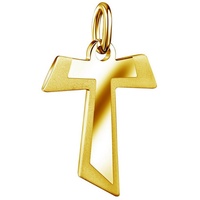 JEVELION Kreuzanhänger Antoniuskreuz Tau Kreuz 333 Gold (Goldkreuz, für Damen und Herren), Goldschmuck - Made in Germany