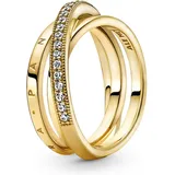 Pandora Fingerring Pandora Dreifach gekreuzter Pavé-Ring 169057C01 Damenring
