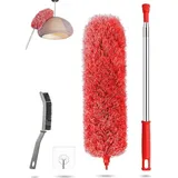 luxuskollektion Staubwedel Teleskopstange 240 cm Rot 4