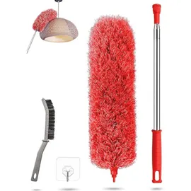 luxuskollektion Staubwedel Teleskopstange 240 cm Rot 4