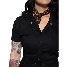 Queen Kerosin Workwear Kleid Schwarz M