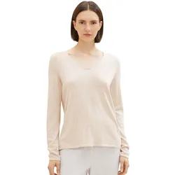 Tom Tailor Damen Pullover BASIC V-NECK Regular Fit Desert Beige Grau 20737 M