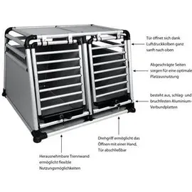 Nobby Aluminium Autotransportbox doppelt Round Corner